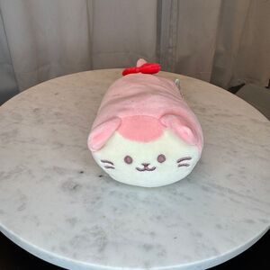 For bell Tiffany‎ Kawaii Pink Cat Plush Pillow Stuffed Animal with Red Bow S